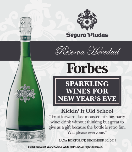 Segura Viudas Reserva Heredad - Forbes - Sparkling Wines NYE - Shelftalker