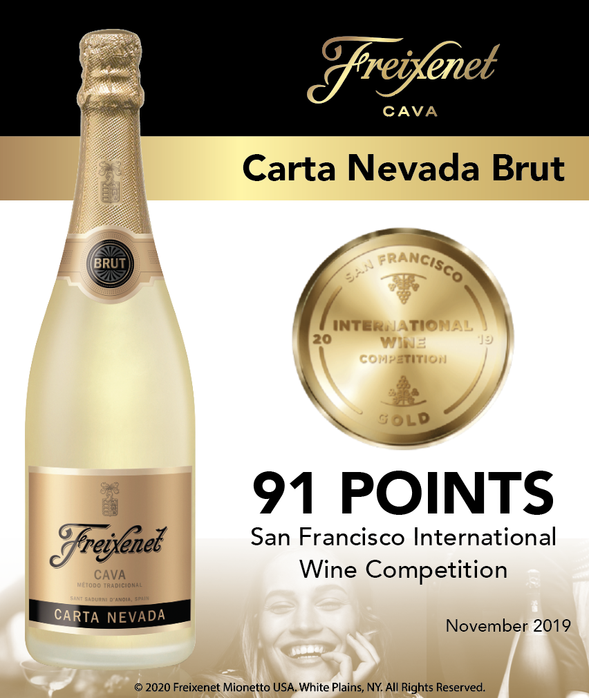 Freixenet Carta Nevada Brut - 91 Pts - SF wine comp Shelftalker