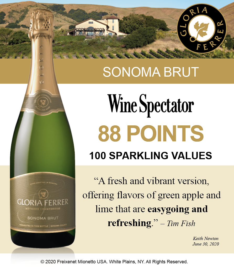 Gloria Ferrer Sonoma Brut - 88 Pts WineSpectator - ShelfTalker
