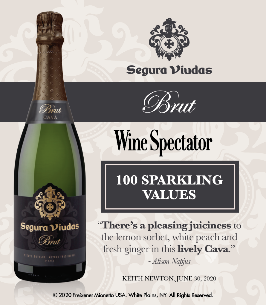 Segura Viudas Brut - Wine Spectator - 100 Sparkling Values - Shelftalker