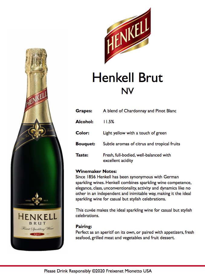Henkell Brut 750 ml Tech Sheet