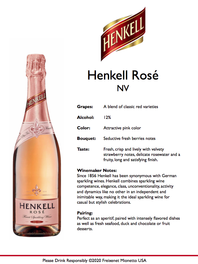 Henkell Rose 750 ml Tech Sheet