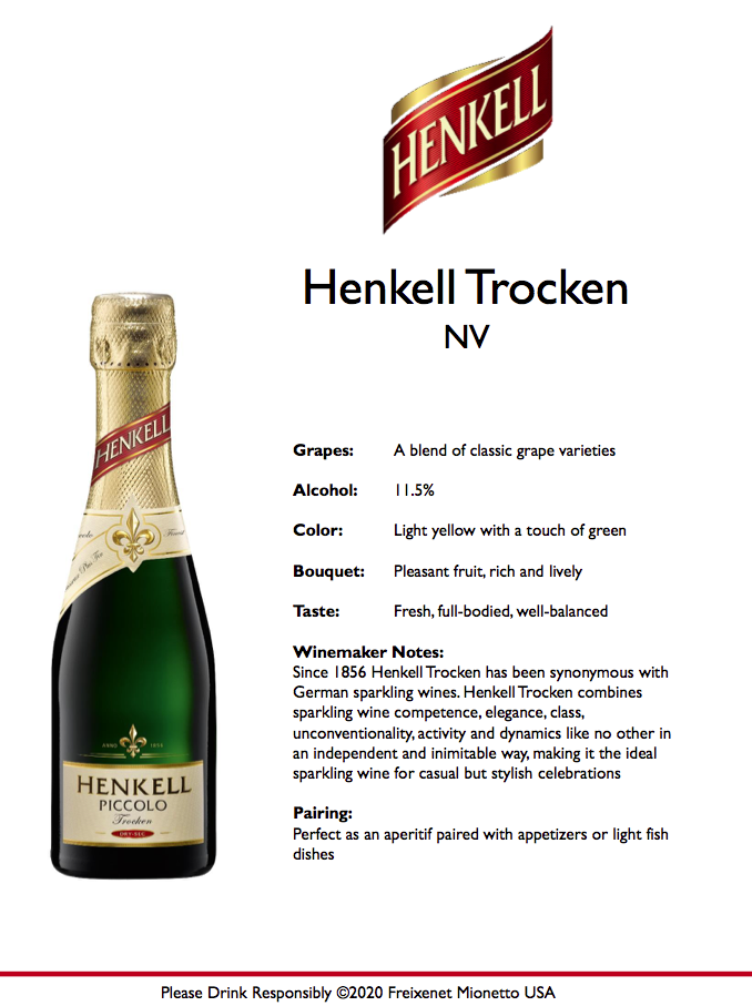 Henkell Trocken 187ml Tech Sheet